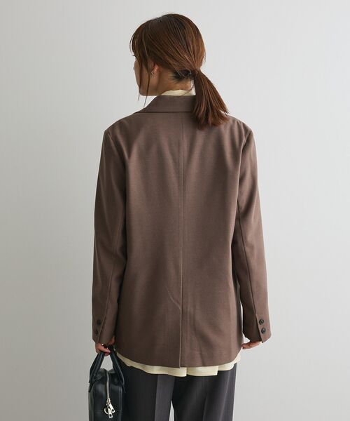 CRAFT STANDARD BOUTIQUE（クラフトスタンダードブティック）の「ウールライクオーバーサイズジャケット◆（テーラードジャケット・レディース・ブラック/ライトカーキ/ブラウン・FREE）」の19枚目の写真