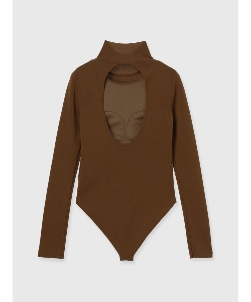 anuans（アニュアンス）の「バックオープンニットボディスーツ（ニット/セーター・レディース・ブラウン/グレー・FREE）」の4枚目の写真