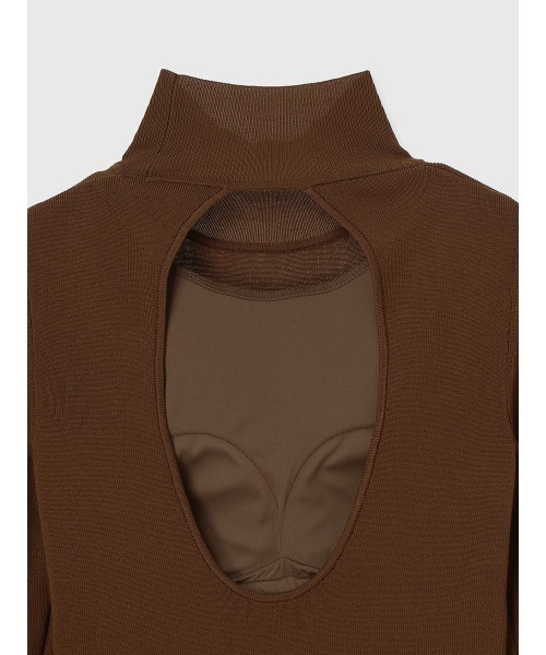 anuans（アニュアンス）の「バックオープンニットボディスーツ（ニット/セーター・レディース・ブラウン/グレー・FREE）」の18枚目の写真