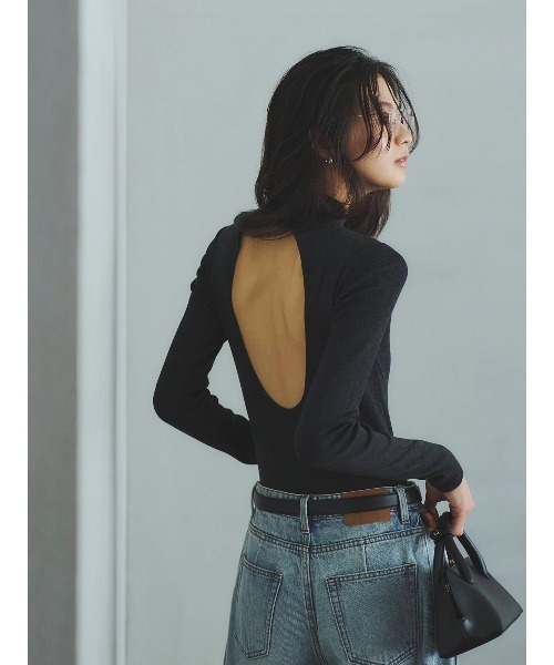 anuans（アニュアンス）の「バックオープンニットボディスーツ（ニット/セーター・レディース・ブラウン/グレー・FREE）」の13枚目の写真