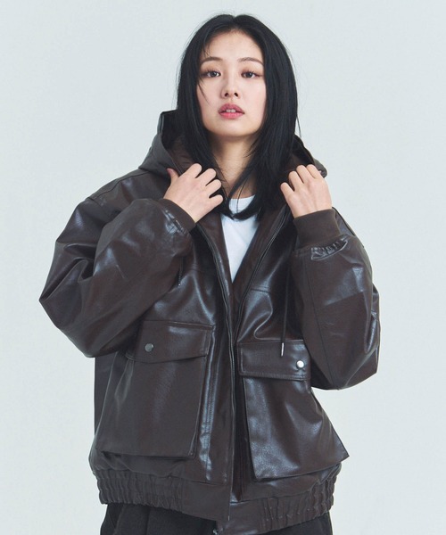 JACKROSE（ジャックローズ）の「JE-ビンテージPU　A-2タイプ パーカー（その他アウター・メンズ・ブラック/ブラウン・M/L）」の18枚目の写真