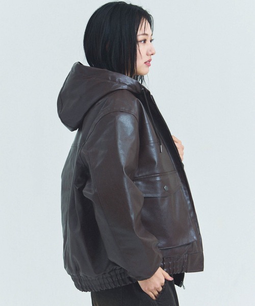 JACKROSE（ジャックローズ）の「JE-ビンテージPU　A-2タイプ パーカー（その他アウター・メンズ・ブラック/ブラウン・M/L）」の16枚目の写真