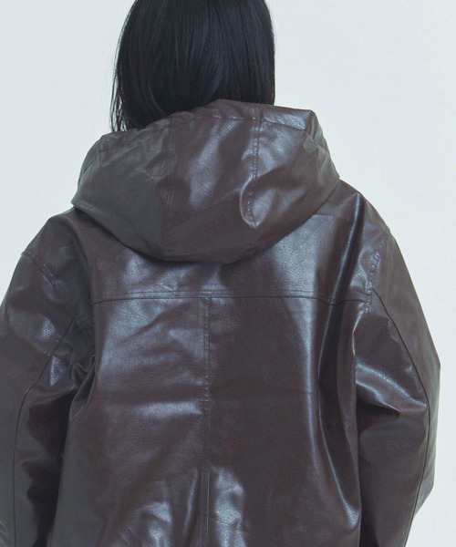 JACKROSE（ジャックローズ）の「JE-ビンテージPU　A-2タイプ パーカー（その他アウター・メンズ・ブラック/ブラウン・M/L）」の14枚目の写真