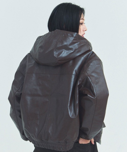 JACKROSE（ジャックローズ）の「JE-ビンテージPU　A-2タイプ パーカー（その他アウター・メンズ・ブラック/ブラウン・M/L）」の13枚目の写真