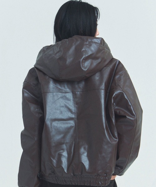 JACKROSE（ジャックローズ）の「JE-ビンテージPU　A-2タイプ パーカー（その他アウター・メンズ・ブラック/ブラウン・M/L）」の12枚目の写真