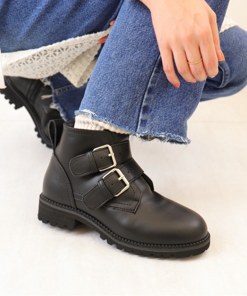 アルテミス by ダイアナ（artemis by DIANA）/ダブルベルトショートブーツ セール】ダブルベルトショートブーツ（ブーツ）｜artemis by DIANA