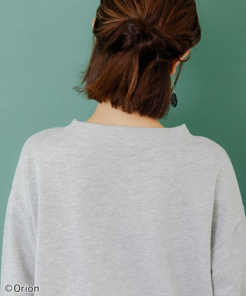 ScoLar（スカラー）の「153708：orion×ScoLar　星降る森のオリオンビールタイム柄PO（Tシャツ/カットソー・レディース・チャコールグレー/杢グレー・M/L）」の8枚目の写真