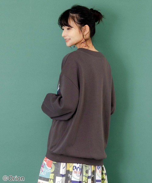 ScoLar（スカラー）の「153708：orion×ScoLar　星降る森のオリオンビールタイム柄PO（Tシャツ/カットソー・レディース・チャコールグレー/杢グレー・M/L）」の13枚目の写真