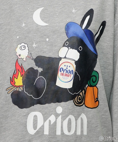 ScoLar（スカラー）の「153708：orion×ScoLar　星降る森のオリオンビールタイム柄PO（Tシャツ/カットソー・レディース・チャコールグレー/杢グレー・M/L）」の17枚目の写真
