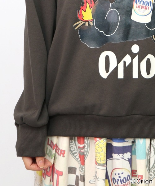 ScoLar（スカラー）の「153708：orion×ScoLar　星降る森のオリオンビールタイム柄PO（Tシャツ/カットソー・レディース・チャコールグレー/杢グレー・M/L）」の20枚目の写真