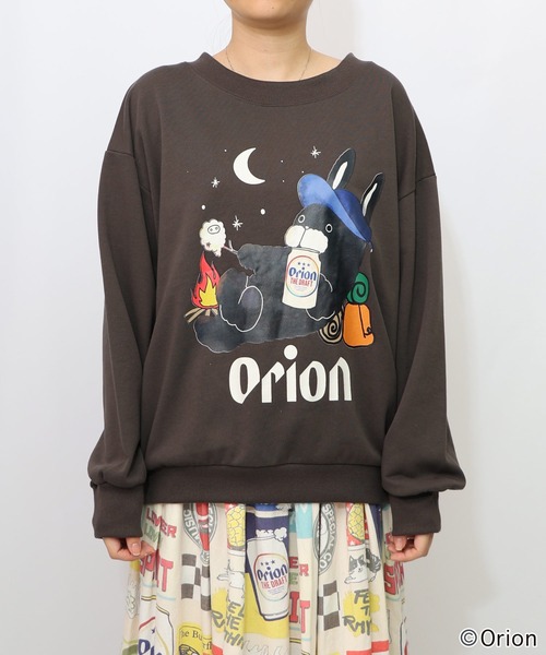 ScoLar（スカラー）の「153708：orion×ScoLar　星降る森のオリオンビールタイム柄PO（Tシャツ/カットソー・レディース・チャコールグレー/杢グレー・M/L）」の21枚目の写真
