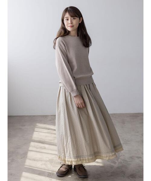 Samansa Mos2(サマンサ モスモス)の「【ゆべし×Samansa Mos2】裾フリルギャザースカート(スカート・レディース・ブラック/グレー/ベージュ/キャメル・F)」の4枚目の写真