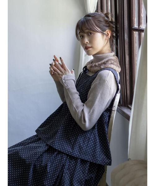 Samansa Mos2(サマンサ モスモス)の「【ゆべし×Samansa Mos2】裾フリルギャザースカート(スカート・レディース・ブラック/グレー/ベージュ/キャメル・F)」の6枚目の写真