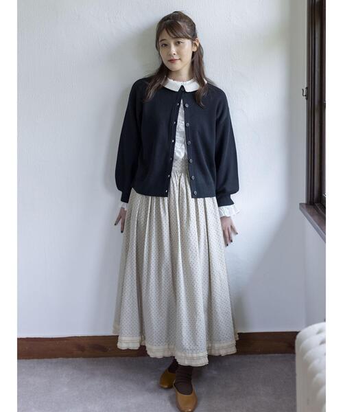 Samansa Mos2(サマンサ モスモス)の「【ゆべし×Samansa Mos2】裾フリルギャザースカート(スカート・レディース・ブラック/グレー/ベージュ/キャメル・F)」の11枚目の写真