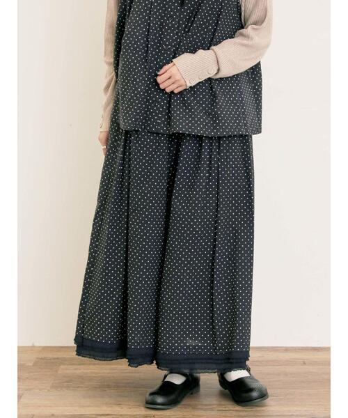 ゆべし×Samansa Mos2】裾フリルギャザースカート（スカート）｜Samansa