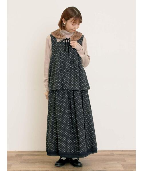 セール】【ゆべし×Samansa Mos2】裾フリルギャザースカート（スカート