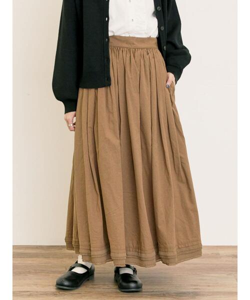 セール】【ゆべし×Samansa Mos2】裾フリルギャザースカート（スカート