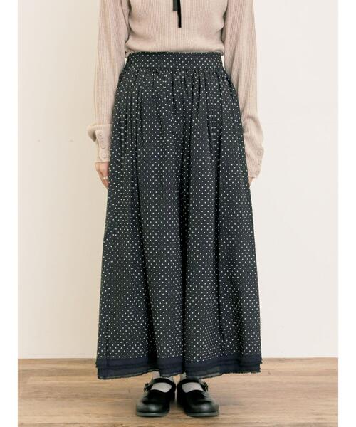 Samansa Mos2(サマンサ モスモス)の「【ゆべし×Samansa Mos2】裾フリルギャザースカート(スカート・レディース・ブラック/グレー/ベージュ/キャメル・F)」の13枚目の写真