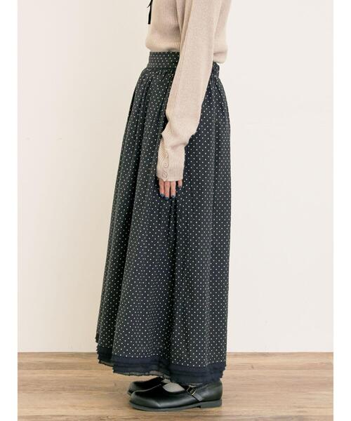 ゆべし×Samansa Mos2】裾フリルギャザースカート（スカート）｜Samansa