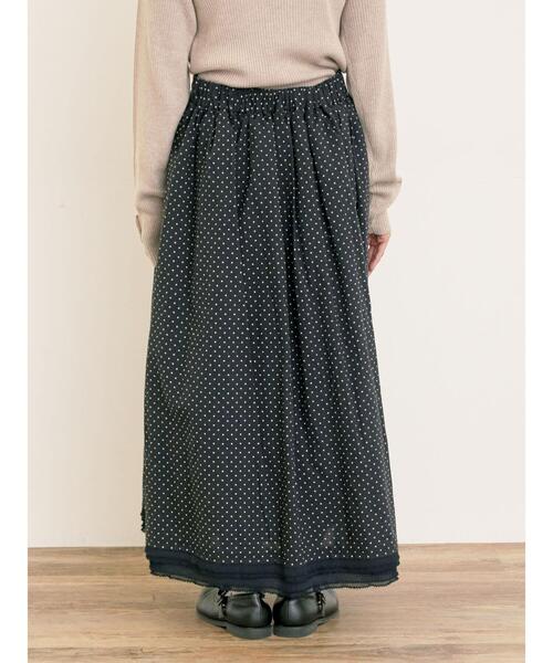 Samansa Mos2(サマンサ モスモス)の「【ゆべし×Samansa Mos2】裾フリルギャザースカート(スカート・レディース・ブラック/グレー/ベージュ/キャメル・F)」の15枚目の写真