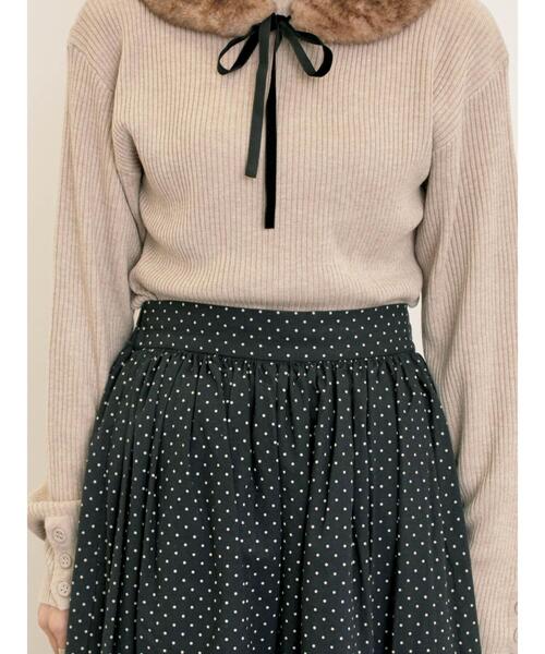 Samansa Mos2(サマンサ モスモス)の「【ゆべし×Samansa Mos2】裾フリルギャザースカート(スカート・レディース・ブラック/グレー/ベージュ/キャメル・F)」の16枚目の写真