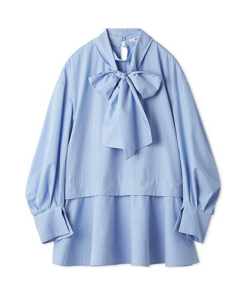 SNIDEL（スナイデル）の「Sustainableバリエボリュームチュニックブラウス（シャツ/ブラウス・レディース・オフホワイト/マルチ/ストライプ・F）」の4枚目の写真