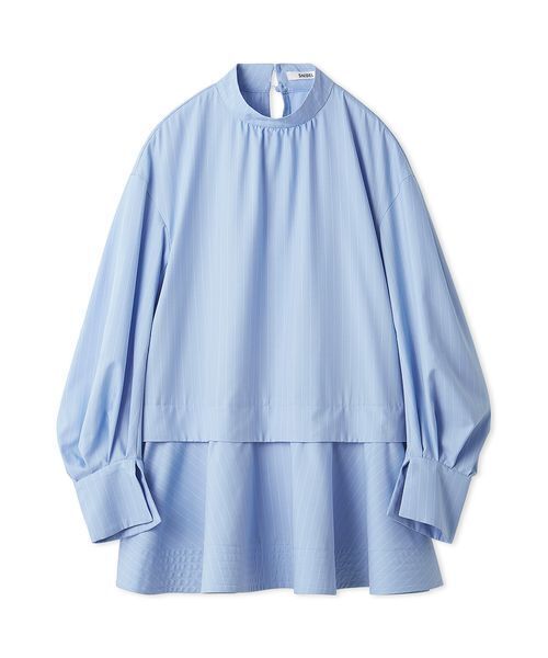 SNIDEL（スナイデル）の「Sustainableバリエボリュームチュニックブラウス（シャツ/ブラウス・レディース・オフホワイト/マルチ/ストライプ・F）」の20枚目の写真