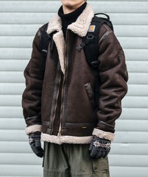 NEW GENTLEMAN(ニュージェントルマン)のグラマン B-3 ボア ムートン ジャケット(ムートンコート)