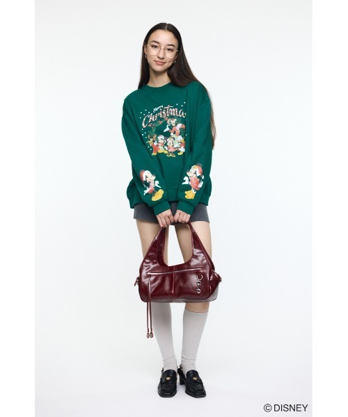 Disney SERIES CREATED by MUS(ディズニーシリーズクリエイテッドバイエムユーエス)の「MD X’MAS プルオーバー / MICKEY(スウェット・レディース・オフホワイト/グリーン/レッド・FREE)」の4枚目の写真