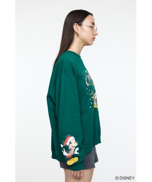 Disney SERIES CREATED by MUS(ディズニーシリーズクリエイテッドバイエムユーエス)の「MD X’MAS プルオーバー / MICKEY(スウェット・レディース・オフホワイト/グリーン/レッド・FREE)」の7枚目の写真