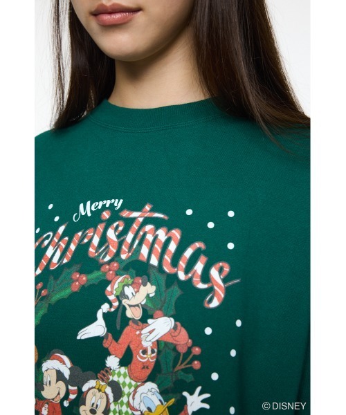 Disney SERIES CREATED by MUS(ディズニーシリーズクリエイテッドバイエムユーエス)の「MD X’MAS プルオーバー / MICKEY(スウェット・レディース・オフホワイト/グリーン/レッド・FREE)」の12枚目の写真