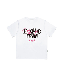 クレヨンタイポロゴプリントオーバーサイズ半袖Tシャツ[2色]