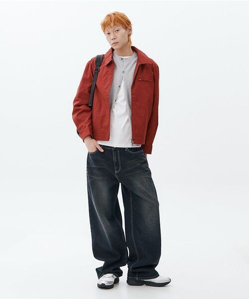 MUSINSA STANDARD（ムシンサスタンダード）の「ヘビーウェイトCPワークジャケット[レッド]（ブルゾン・メンズ・その他・MEDIUM/LARGE/X-LARGE/XX-LARGE）」の4枚目の写真