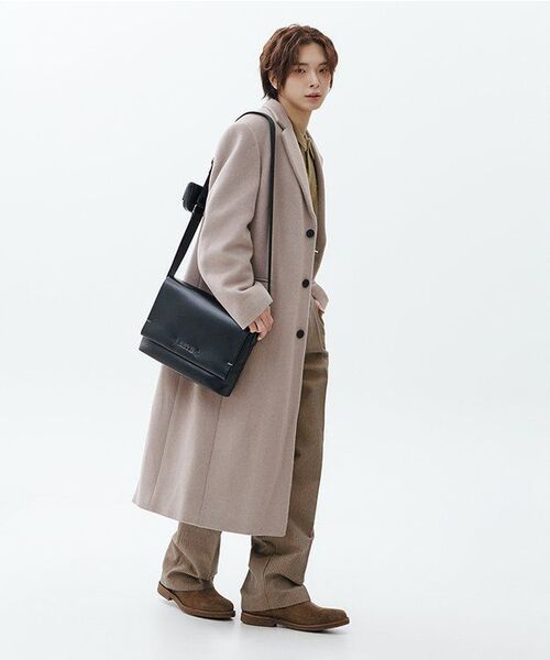 MUSINSA STANDARD（ムシンサスタンダード）の「カシミヤブレンドダディショルダーシングルロングコート[モカ]（チェスターコート・メンズ・その他・MEDIUM/LARGE/X-LARGE）」の10枚目の写真