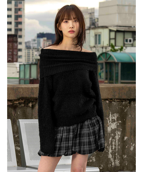 THE GREEN LAB（ザグリーンラボ）の「オフショルダー ブークルニット [メランジグレー]（ニット/セーター・レディース・その他・FREE）」の20枚目の写真