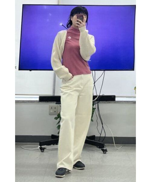 THE GREEN LAB（ザグリーンラボ）の「テンセルタートルネックTシャツ[グレイッシュピンク]（Tシャツ/カットソー・レディース・その他・FREE）」の8枚目の写真