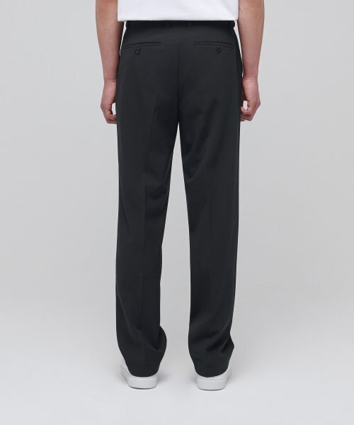 MUSINSA STANDARD（ムシンサスタンダード）の「軽量セミワイド隠しバンディングスラックス[ダークグレー]（スラックス・メンズ・その他・26/27/28/29）」の2枚目の写真
