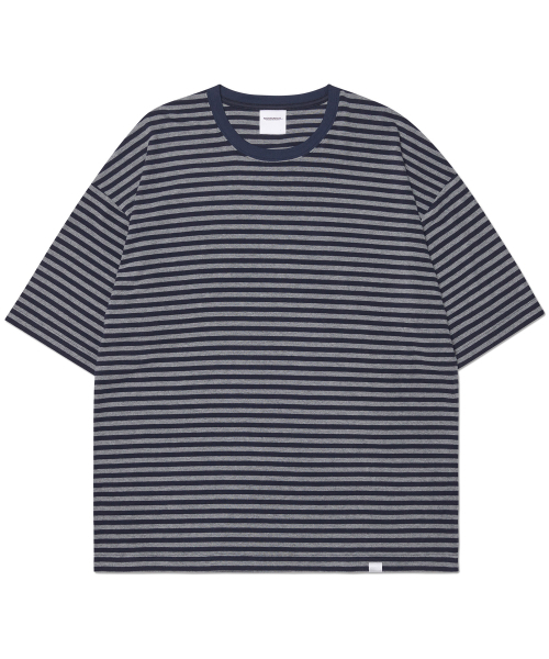 NOMANUAL(NOMANUAL)の「NM BORDER T-SHIRT - DARK NAVY(Tシャツ/カットソー・レディース・その他・LARGE/X-LARGE/SMALL/MEDIUM)」の1枚目の写真