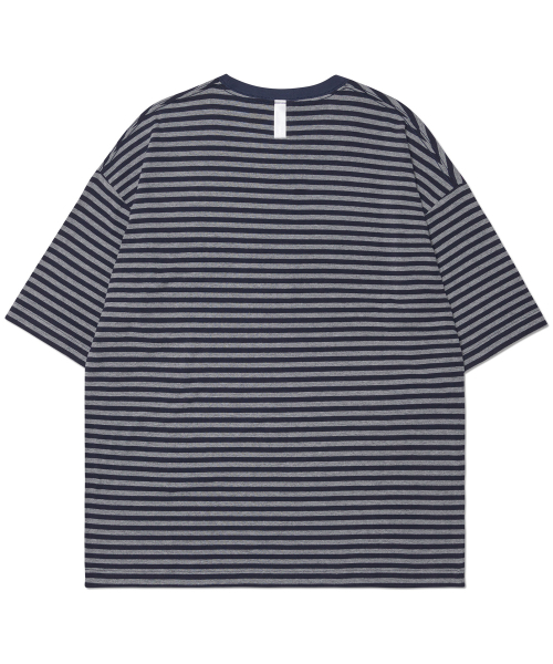 NOMANUAL(NOMANUAL)の「NM BORDER T-SHIRT - DARK NAVY(Tシャツ/カットソー・レディース・その他・LARGE/X-LARGE/SMALL/MEDIUM)」の2枚目の写真