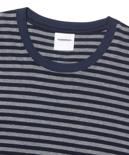 NOMANUAL(NOMANUAL)の「NM BORDER T-SHIRT - DARK NAVY(Tシャツ/カットソー・レディース・その他・LARGE/X-LARGE/SMALL/MEDIUM)」の5枚目の写真