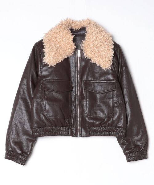 A'GEM/9 × .kom 『.kom/ドットケーオーエム』 /ボア襟フェイクレザー