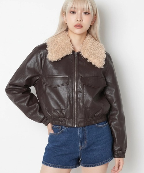 COOME エコレザーショートジャケット Eco Leather Short Jacket(エコレザー ショートジャケット) – ABITOKYO