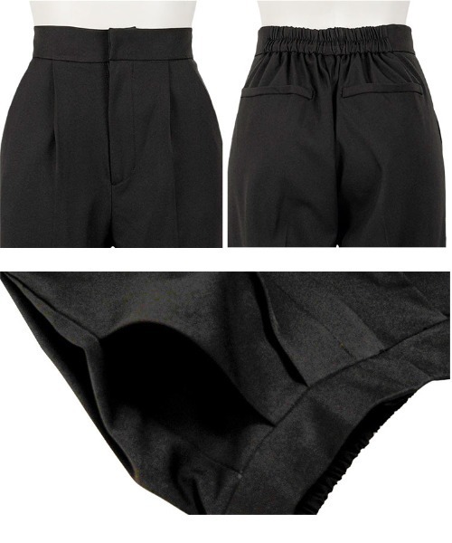 KOBE LETTUCE（コウベレタス）の「[ 撥水・防汚 ] シワになりにくいテーパードパンツ（スラックス・レディース・アイボリー/ブラック・M/S/PM/PS）」の13枚目の写真