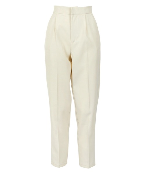 KOBE LETTUCE（コウベレタス）の「[ 撥水・防汚 ] シワになりにくいテーパードパンツ（スラックス・レディース・アイボリー/ブラック・M/S/PM/PS）」の16枚目の写真