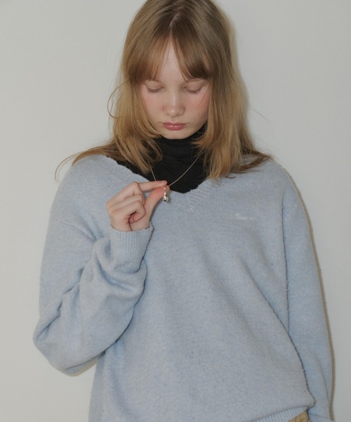 GIUNON（ジウノン）の「crystal drop long necklace / クリスタルドロップネックレス（ネックレス・レディース・シルバー・FREE）」の5枚目の写真