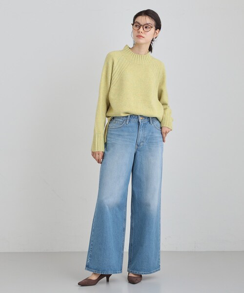 THE SHOP TK （ザ ショップ ティーケー ）の「【Lee】デニムワイドパンツ（デニムパンツ・レディース・サックスブルー/ネイビー・12/13）」の4枚目の写真