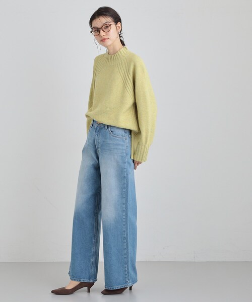 THE SHOP TK （ザ ショップ ティーケー ）の「【Lee】デニムワイドパンツ（デニムパンツ・レディース・サックスブルー/ネイビー・12/13）」の5枚目の写真