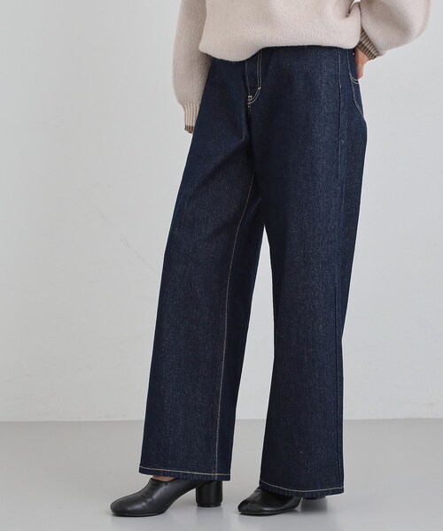 THE SHOP TK （ザ ショップ ティーケー ）の「【Lee】デニムワイドパンツ（デニムパンツ・レディース・サックスブルー/ネイビー・12/13）」の7枚目の写真