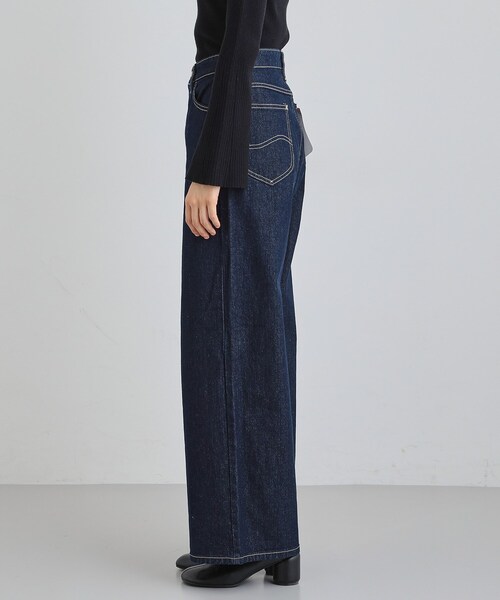 THE SHOP TK （ザ ショップ ティーケー ）の「【Lee】デニムワイドパンツ（デニムパンツ・レディース・サックスブルー/ネイビー・12/13）」の12枚目の写真