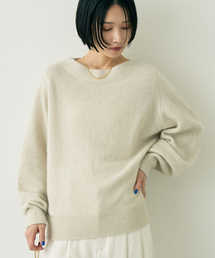 Rouge vif | ラクーン混ボトルネックニットプルオーバー(ニット/セーター)